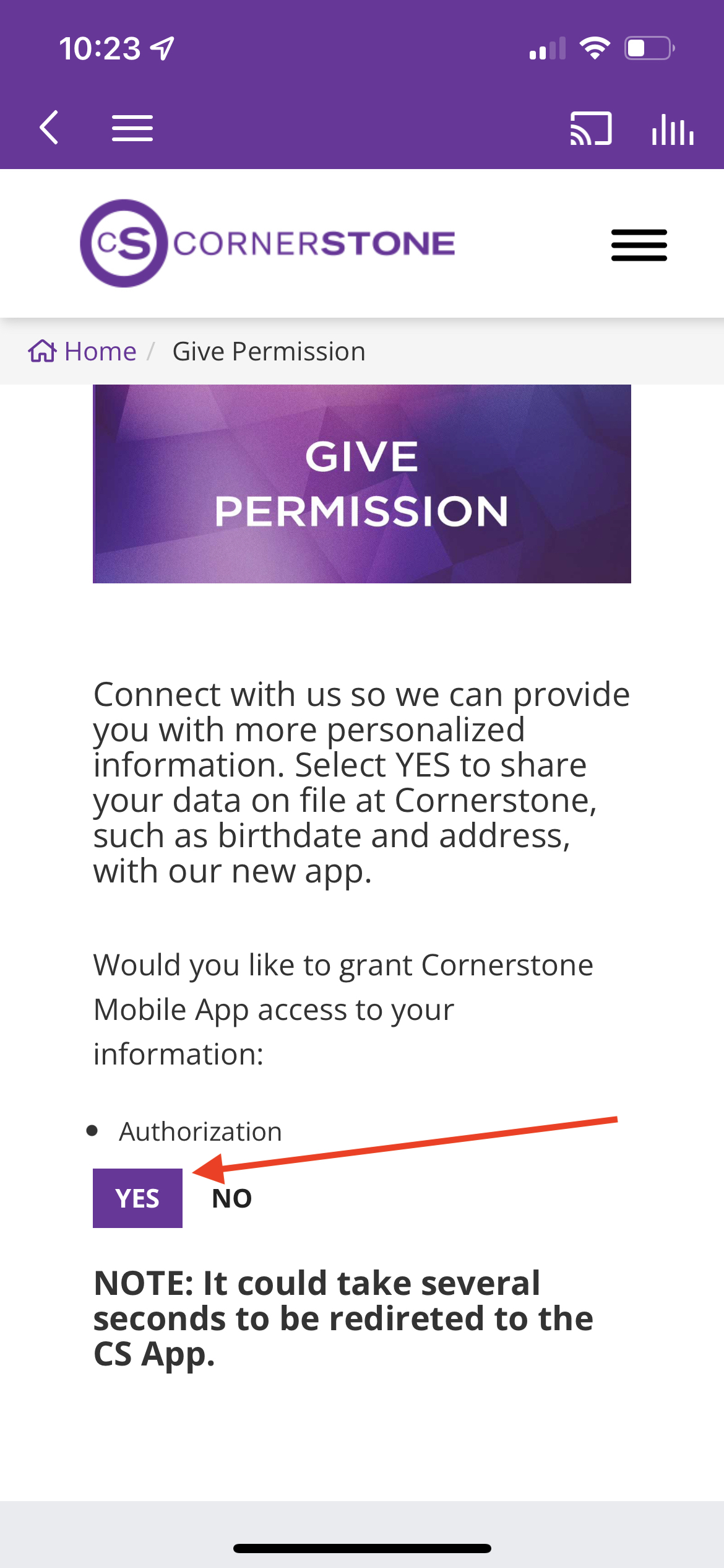 App give Permission